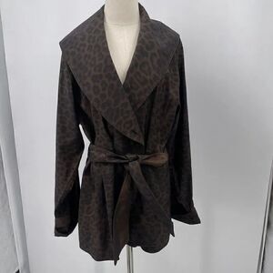 Mycra Pac Donatella womans reversible raincoat jacket small / medium cheetah USA